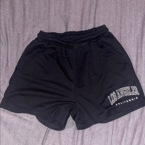 Los Angeles Apparel Black Athletic Shorts - Picture 1 of 2